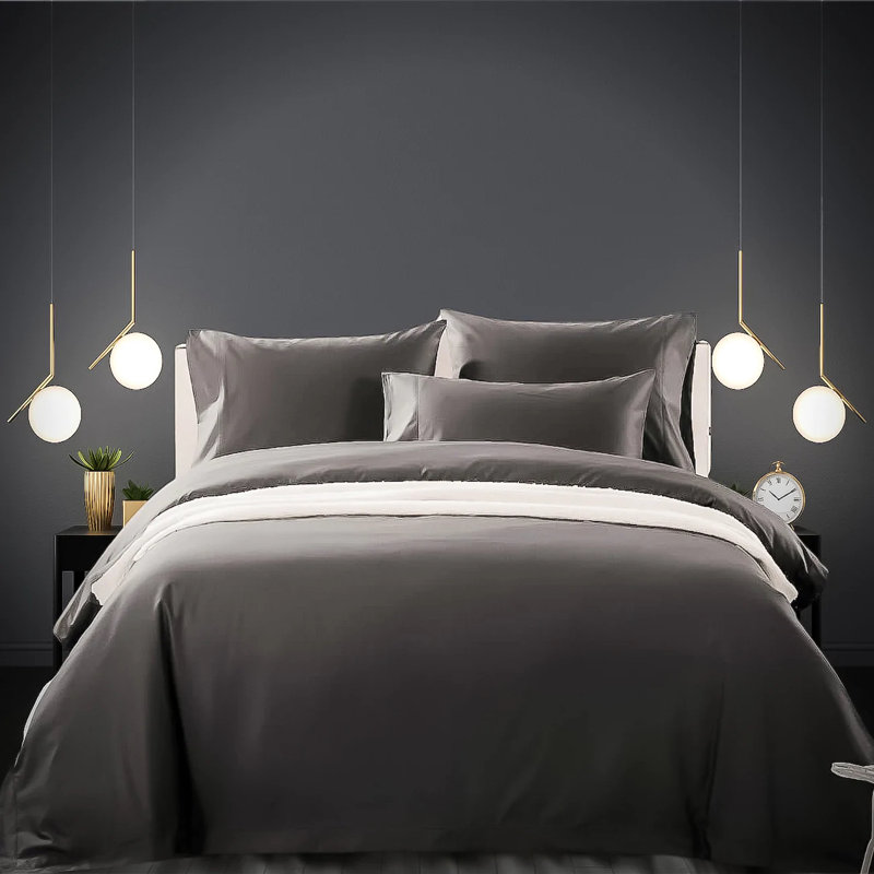 Luxurious, 500 TC Cotton Sheets with a Beautiful Sateen Finish - 6pcs Bed Sheets Set, Gray