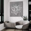 Art mural épique «Lotus sur argent» par Farida Zaman, 36 po x 36 po-1399054278