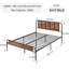 Single/Double Size Bed Frame with Modern Wood Headboard and Footboard, Heavy Duty Metal Platform Bed Frame, Stable Platform Bed with Steel Slats Support, No Box Spring Needed, Easy Assembly-506468156