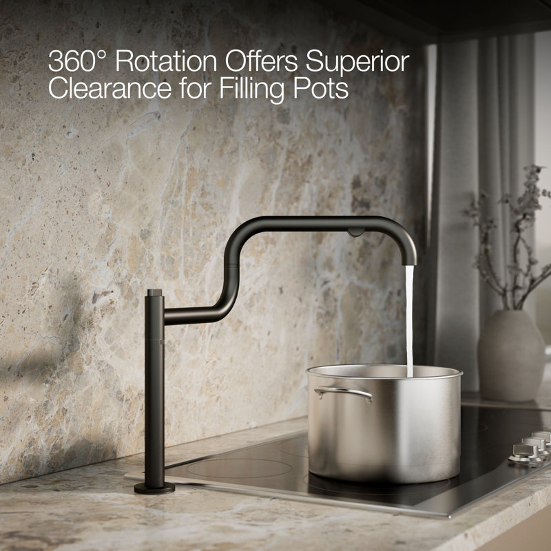 Components® Deck-Mount Pot Filler, Matte Black