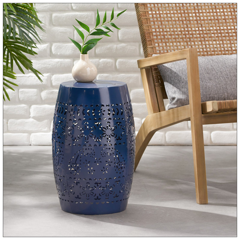 RUBY 12" SIDE TABLE - NAVY, Dark Blue