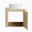 Meuble-lavabo mural de 24 po avec lavabo d'art en céramique, porte à fermeture en douceur et fabrication en contreplaqué durable
