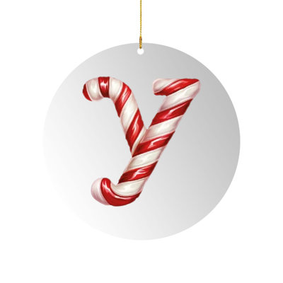 26 Letter Ornament Cane Candy Letter Ornament