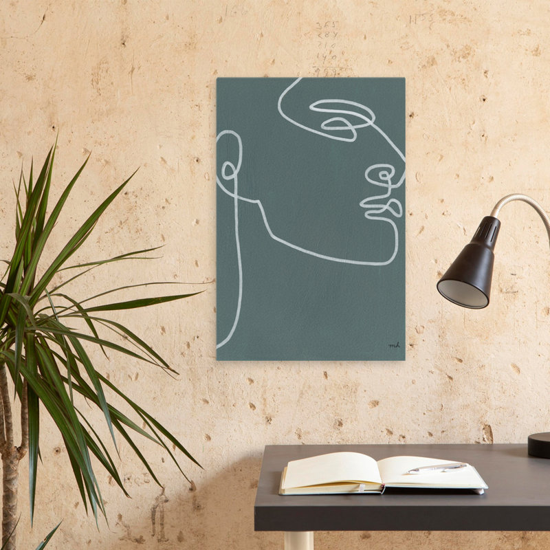 «About Face I Art», art abstrait minimaliste, H 24 po x l 16 po