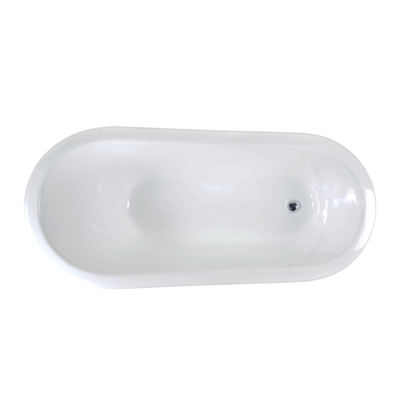 Baignoire de trempage sur pattes en fonte 57 "x 31" Grayson, Noir