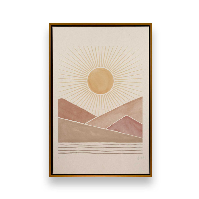 Sunrise Serenity, reproduction sur toile, Cadre flottant doré poli, H 48,75 po x l 32,75 po