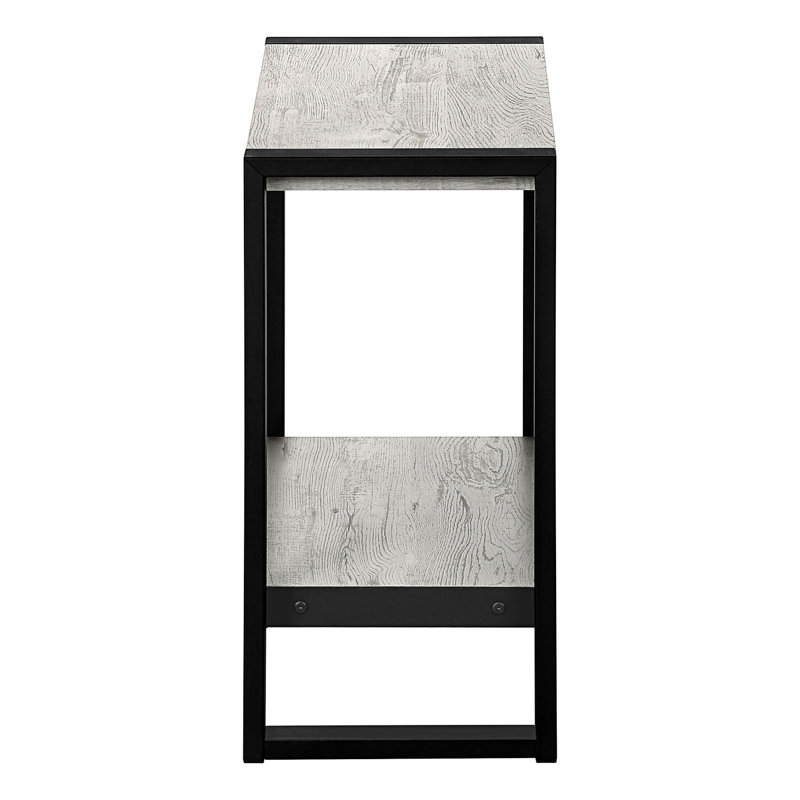 Table de chevet industrielle avec tablette, petite table de chevet, Gris