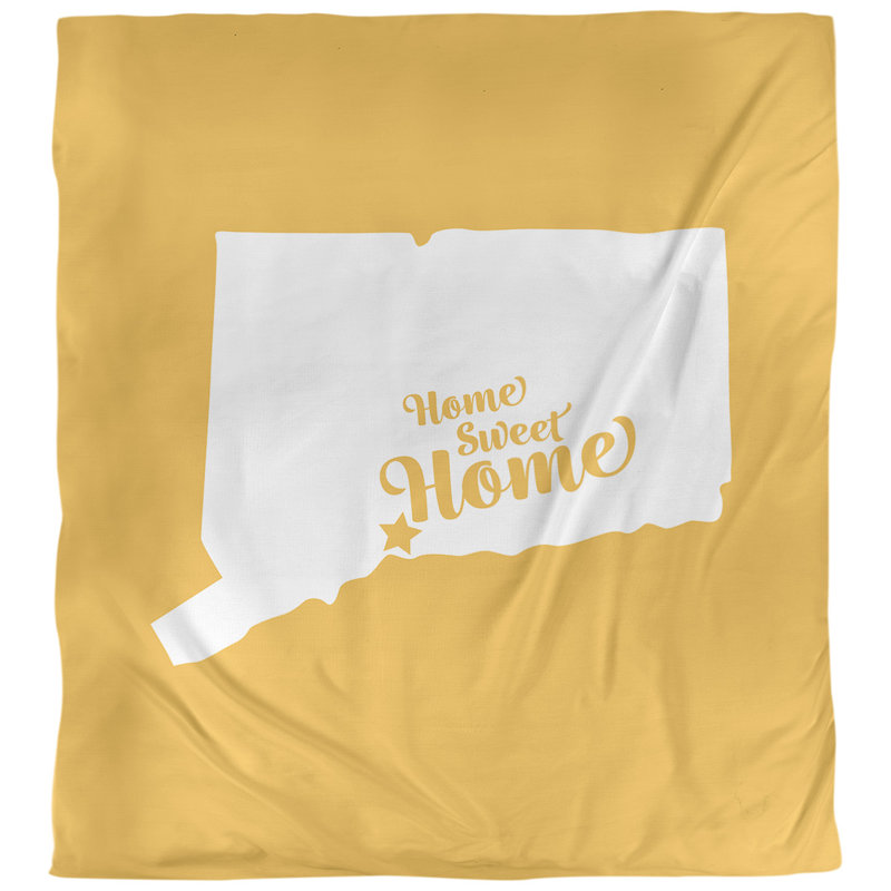 Housse de couette home new refuge, Housse de couette pour très grand lit, Jaune, Polyester brossé