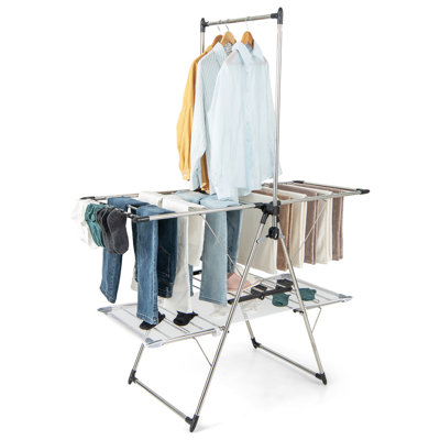 Rebrilliant 2-tier Folding Clothes Drying Rack Laundry Drying Rack Laundry Drying Rack Metal