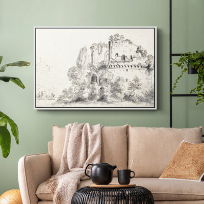 Paysage rétro CDXV - reproduction encadrée sur toile