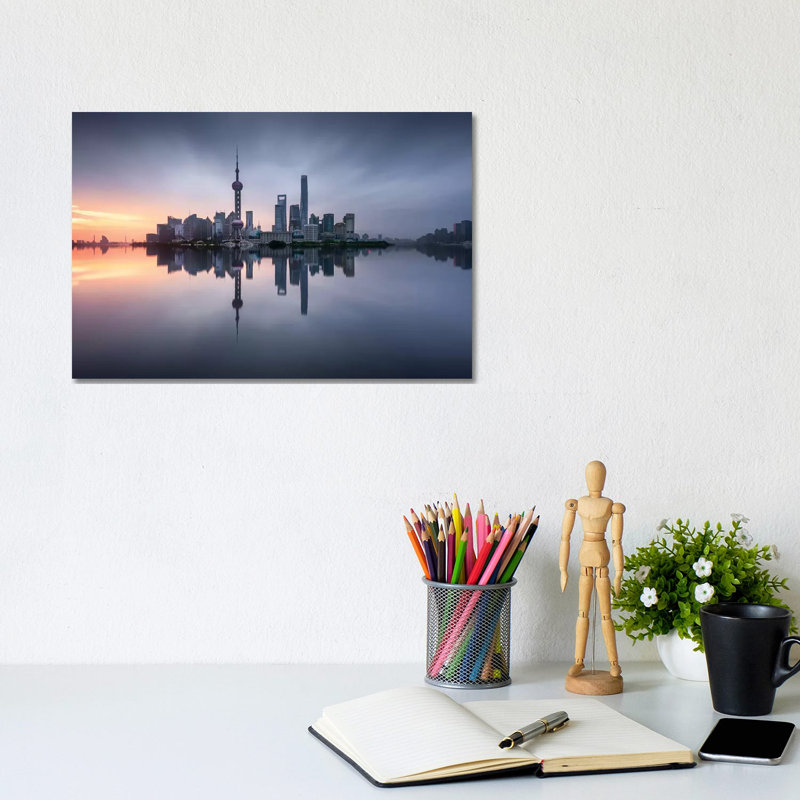 Good Morning Shanghai by Jesús M. García - Wrapped Canvas Gallery-Wrapped Canvas Giclée, 20.32 cm H x 30.48 cm W