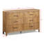Mobilier de chambre à coucher en bois naturel avec commode à 6 tiroirs 1Pc