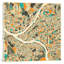 Abstract City Map Of Pittsburgh by Jazzberry Blue - Wrapped Canvas Print-42154056