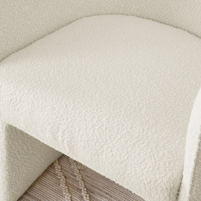 Tallu Upholstered Accent Chair, Beige Fabric
