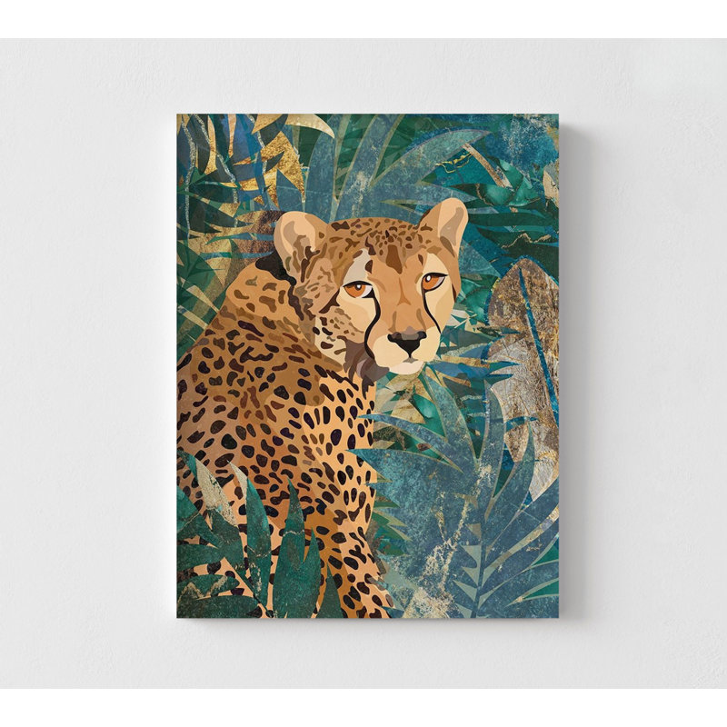 Affiche d'art guépard, décor de portrait de guépard aux yeux de chat, art mural cadre guépard fait à la main, art mural guépard, jungle sauvage