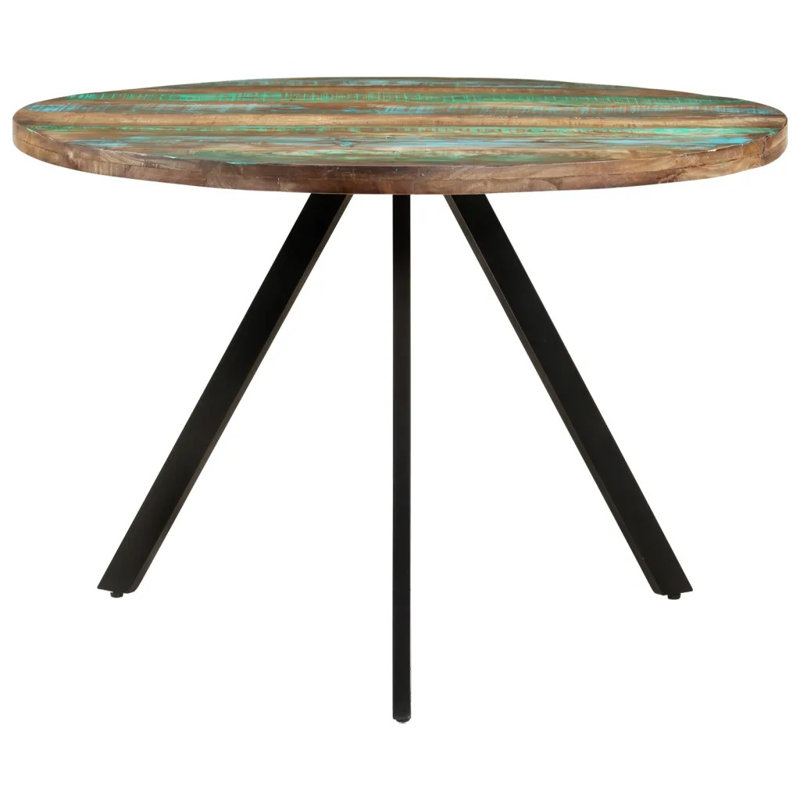 Bowenfels Round Solid Wood Dining Table, Brown/Green