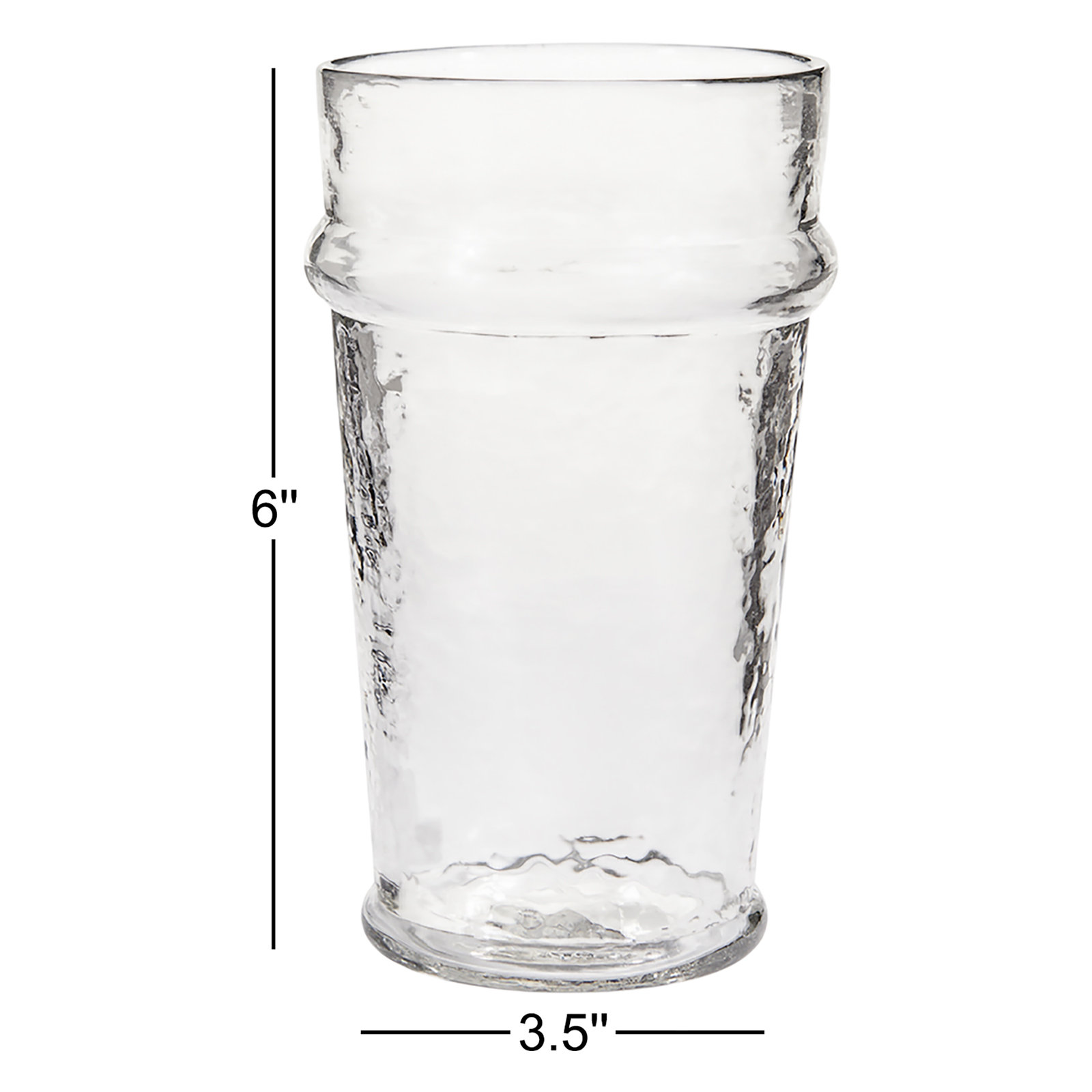 Jared Ribbed Drinking Glass