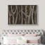 Abstrait forêt brune, troncs de bouleaux, décor de maison de campagne rustique, art moderne sur toile-94585644-94585645