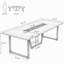Grande table de conférence, table de réunion de bureau moderne avec pieds en métal
