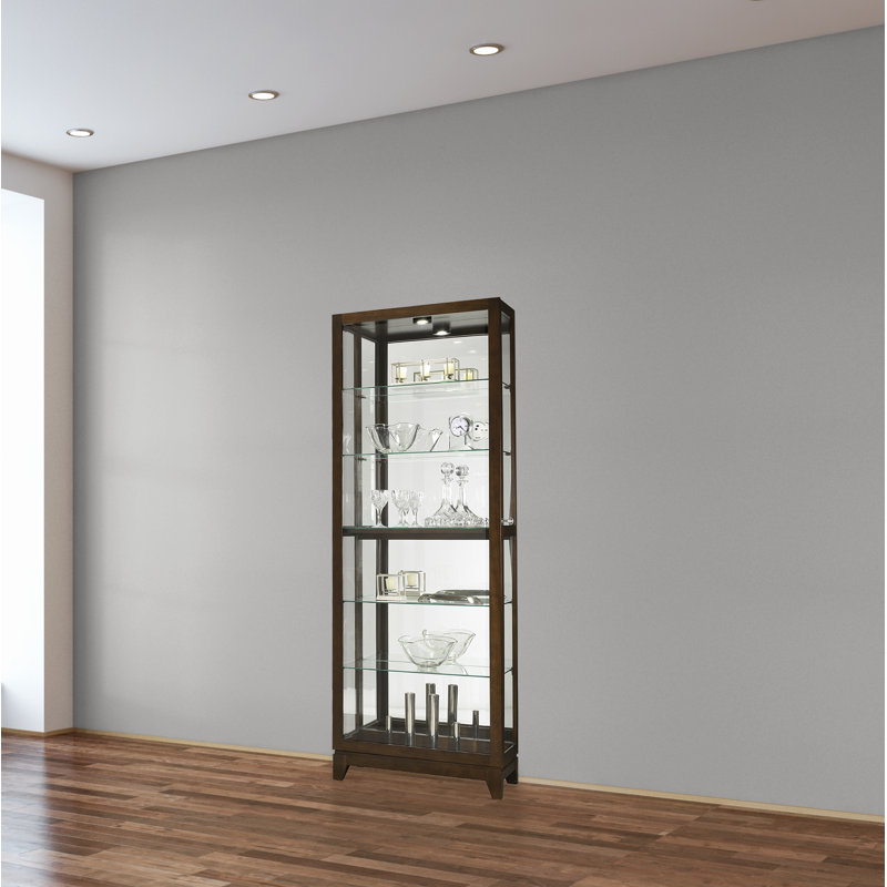 Luke V Lighted Curio Cabinet, Espresso