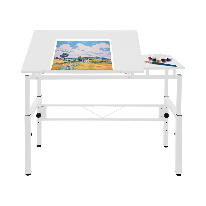 Bureau de dessin de table rectangulaire réglable au sol inclinable