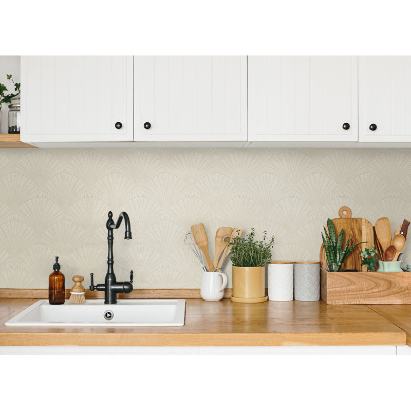 Rouleau de papier peint lisse, Alba beige
