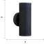2 - Bulb Hardwired Integrated LED Frosted Glass Outdoor Sconce