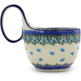 Forget Me Not Handmade Stoneware Soup Bowl