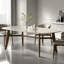 Elegant Natural Marble Dining Table Set-104090953