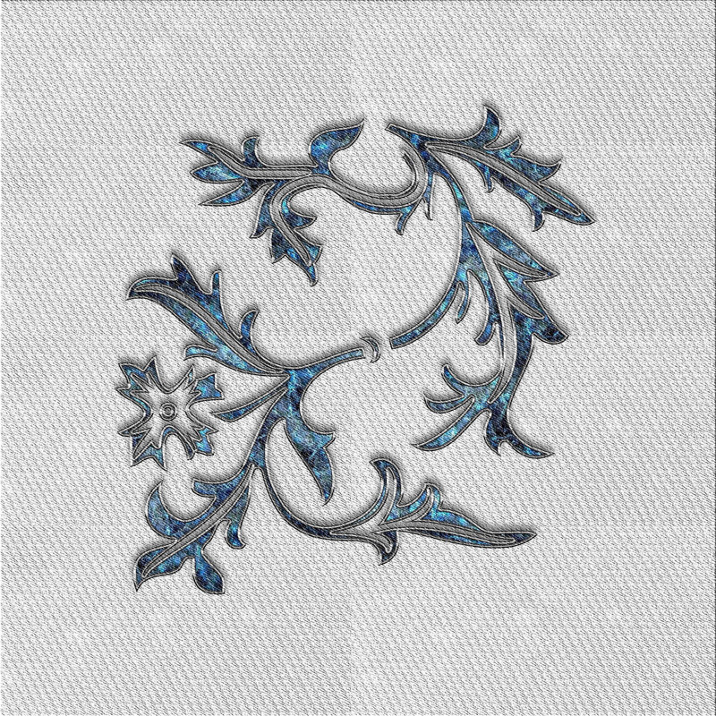 Tapis décoratif bleu hyler, Carré 6 pi
