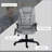 Massage Office Chair with 6-Point Vibration &amp; Lumbar Heat, High-Back Slate Gray | Polyester-522687451
