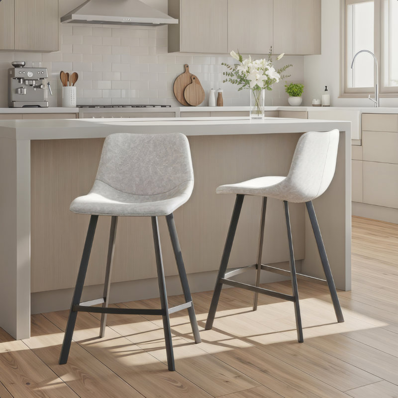 Tabouret de comptoir 25,5 po Castillon, Gris