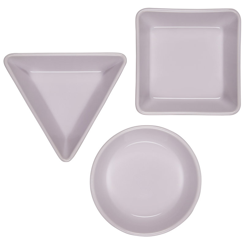 Le Creuset Stoneware Set Of 3 Tapas Dishes, Shallot