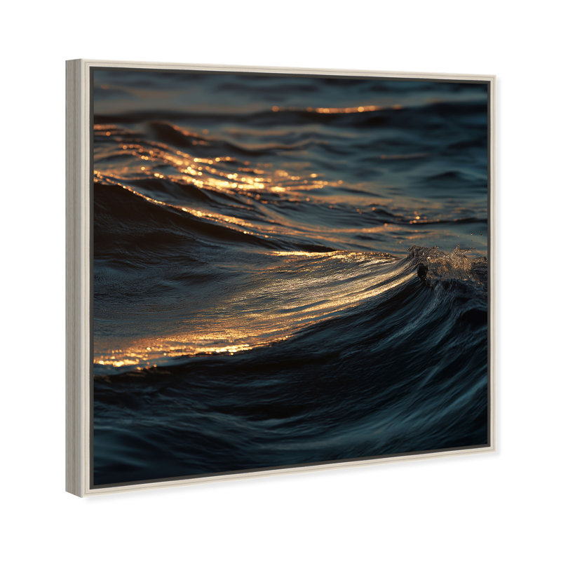 Sunset Sea I Print by Oliver Gal, 13" H x 13" W, Silver Floater Frame