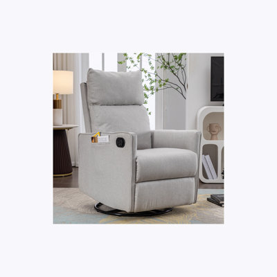 Fauteuil inclinable pivotant rembourré Jakayle