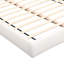 Grand lit arqué unique et grand beige - Boucl luxueux, touche confortable, conception sur pied, s'adapte au design de la chambre à coucher avec petite table, tissu Boucl, pour 800 lb, décor nordique contemporain idéal