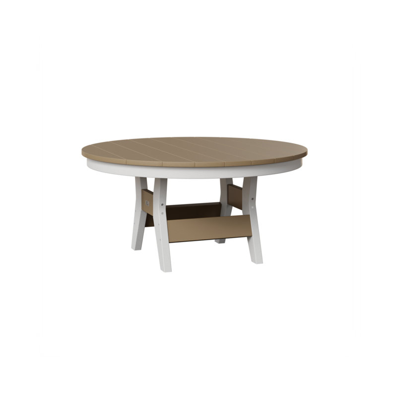 Table de conversation ronde Berlin, H 17,25 po x l 38 po x P 38 po, Bois vieilli