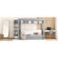 Lit superposé convertible en bois avec rangement, style moderne pour la maison
