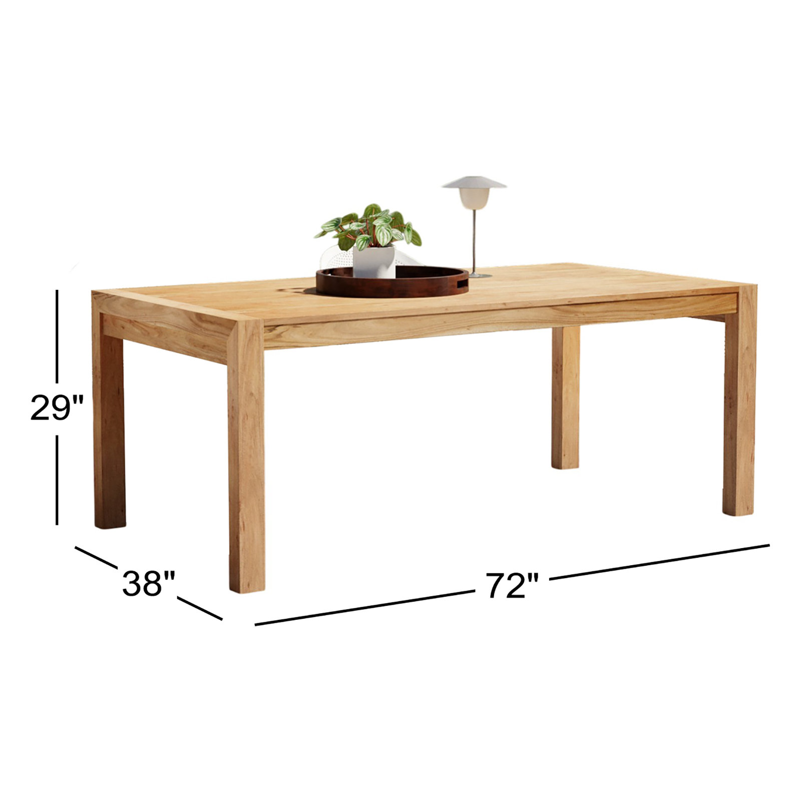 Uvita Teak Outdoor Dining Table, 38" W x 72" L x 29" H