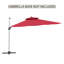 Parasol d'extérieur carré à double toit 11 pi (sans base de parasol) 11 pi-128923237