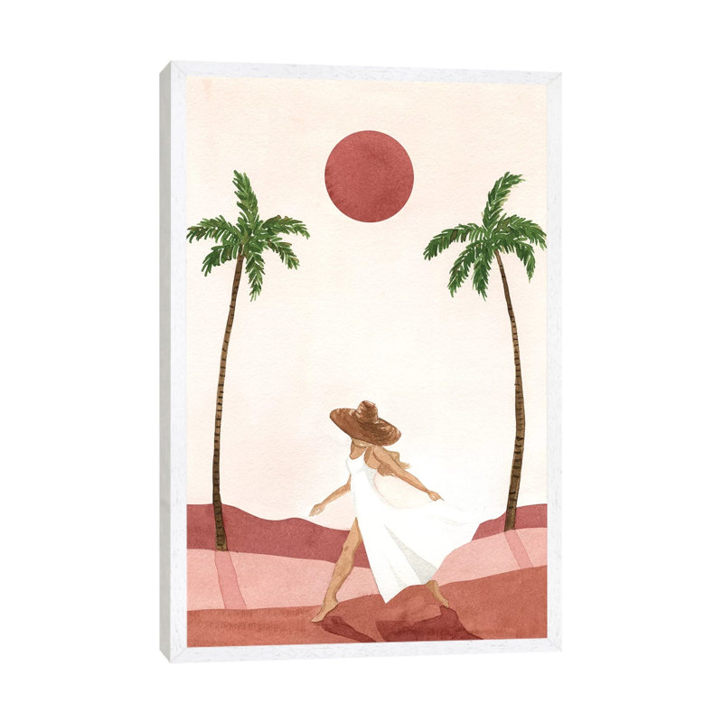 Mirage by Sabina Fenn - Painting on Canvas, 66.04cm H x 45.72cm W x 3.81cm D, White Floater Framed
