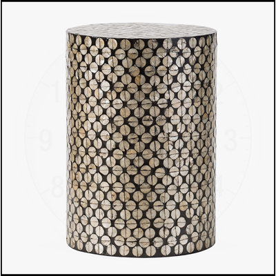 Le tabouret de jardin cylindrique à motif Capiz Capiz est une pièce décorative élégante et polyvalente pour tout espace.