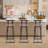 Height Counter & Bar Stools With Metal Frame(Set Of 3)-882675561