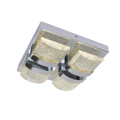 Coke 4-Light 75cm LED Integrated Flush Mount