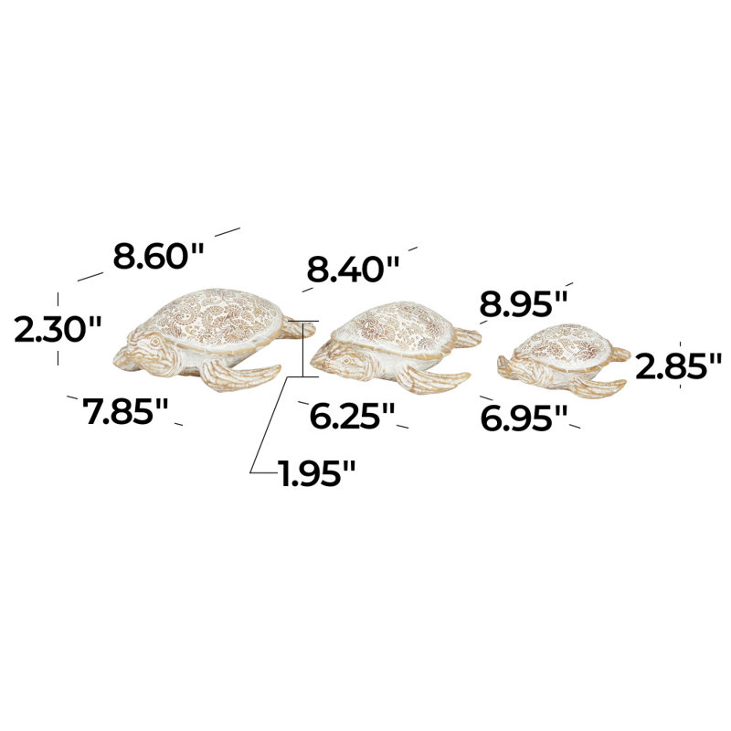 Ensemble de 3 figurines en polystone Hollymead