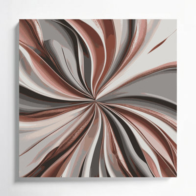 Abstrait art fluide sur toile brune 60