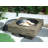 Wood-Fueled Outdoor Fire Pit with Wood Grain Design