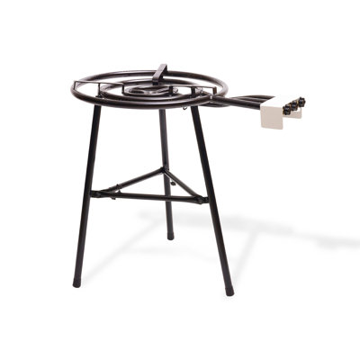 Portable BBQ Grill with Griddle Pan Surface, 17.7 x 17.7 x 33.1 inches | 100% Metal Frame, Triple-Ring Burner, 30 mbar Pressure | Scratch-Resistant Electrostatic Powder Coating, Ideal for Outdoor Cooking & Camping