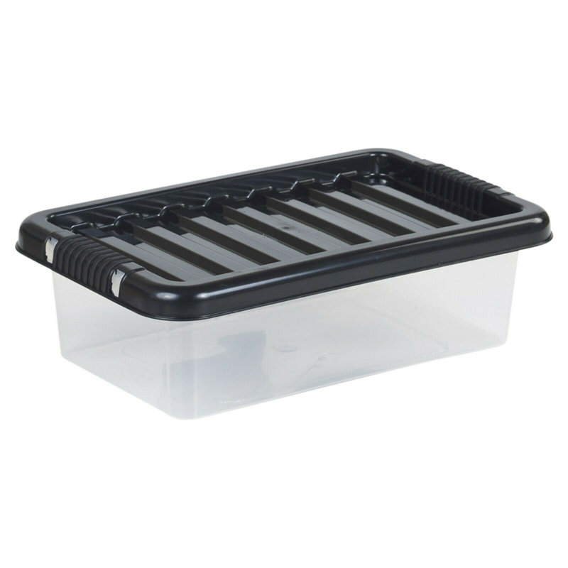 Symple Stuff Plastic Decorative Bin, Black, 24 Litre