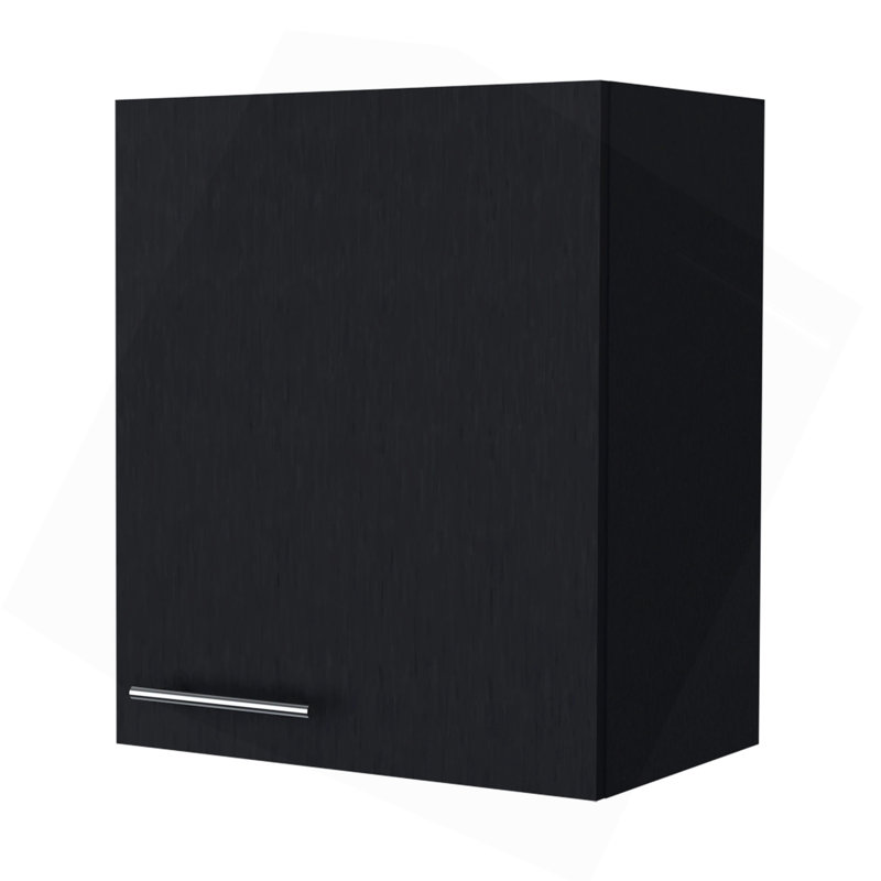 Wall Cabinet With 1 Door, Black